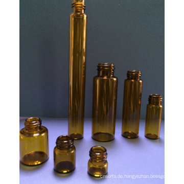 2ml röhrenförmigen Amber Mini-Glasflasche für kosmetische Verpackung